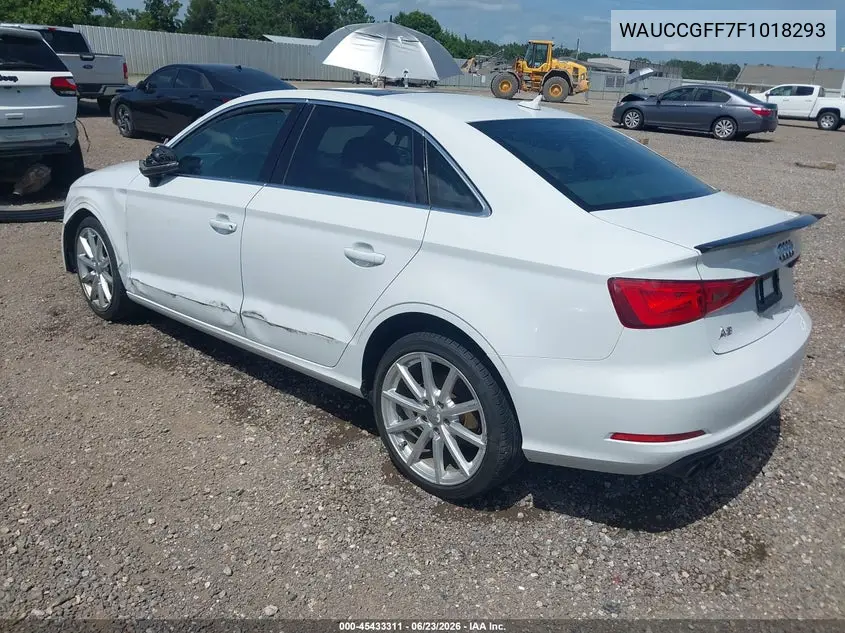2015 Audi A3 1.8T Premium VIN: WAUCCGFF7F1018293 Lot: 45433311