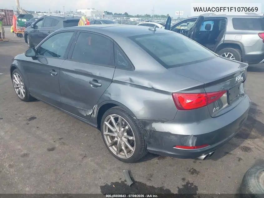 2015 Audi A3 1.8T Premium VIN: WAUACGFF1F1070669 Lot: 45558643