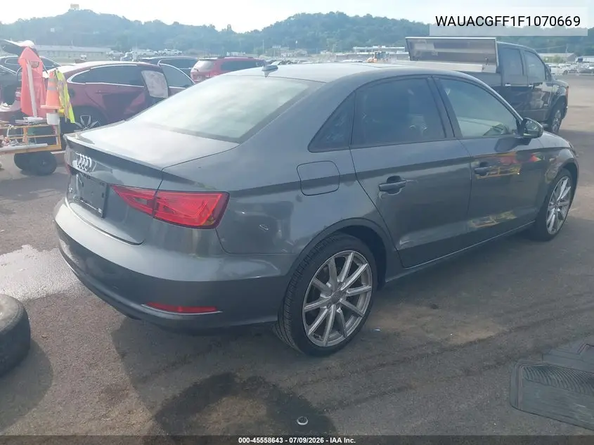 2015 Audi A3 1.8T Premium VIN: WAUACGFF1F1070669 Lot: 45558643