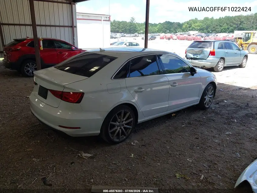 2015 Audi A3 1.8T Premium VIN: WAUACGFF6F1022424 Lot: 45576383