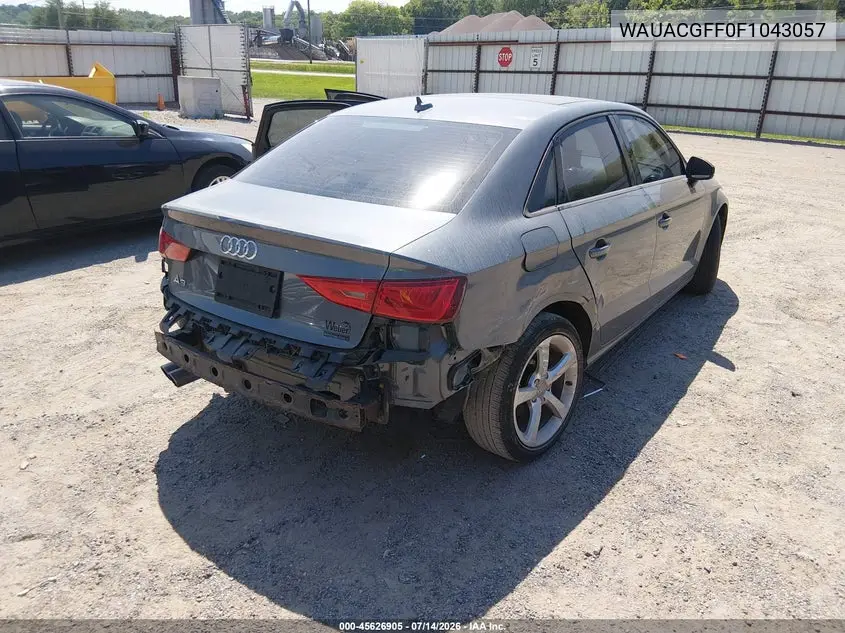 2015 Audi A3 1.8T Premium VIN: WAUACGFF0F1043057 Lot: 45626905
