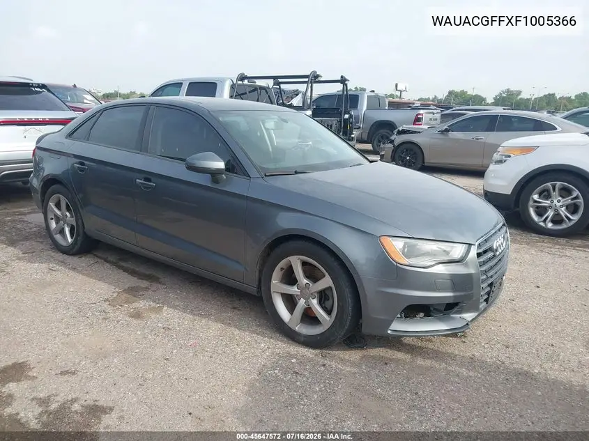 2015 Audi A3 1.8T Premium VIN: WAUACGFFXF1005366 Lot: 45647572
