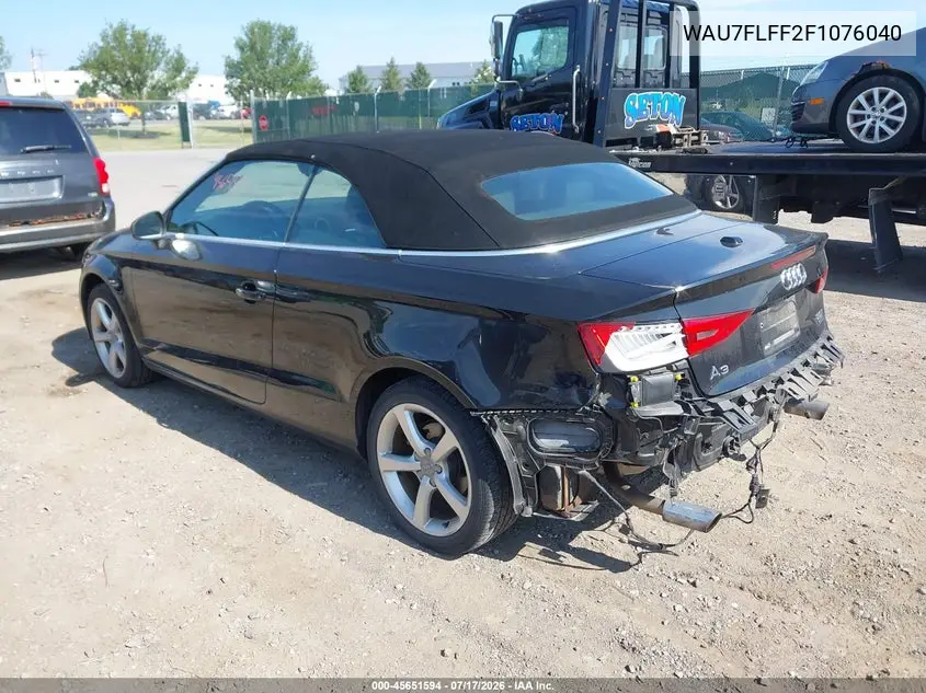 2015 Audi A3 2.0T Premium VIN: WAU7FLFF2F1076040 Lot: 45651594