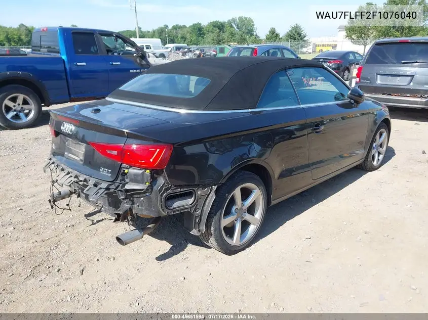 2015 Audi A3 2.0T Premium VIN: WAU7FLFF2F1076040 Lot: 45651594