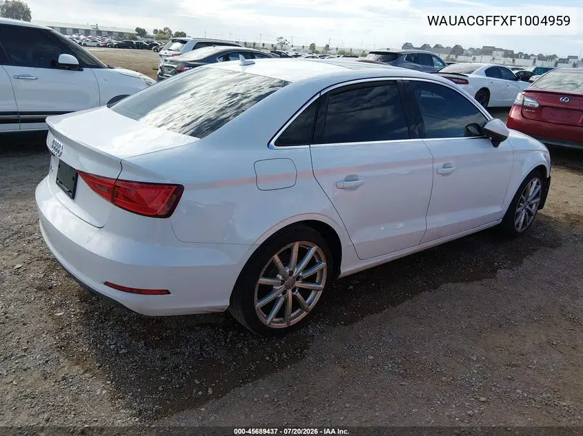 2015 Audi A3 1.8T Premium VIN: WAUACGFFXF1004959 Lot: 45689437