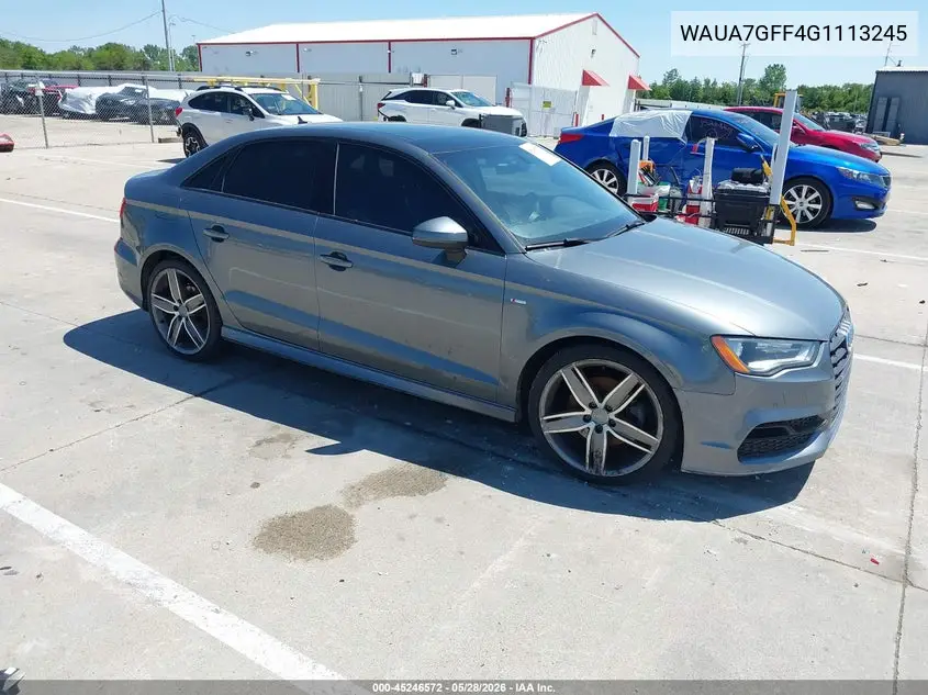 2016 Audi A3 1.8T Premium VIN: WAUA7GFF4G1113245 Lot: 45246572