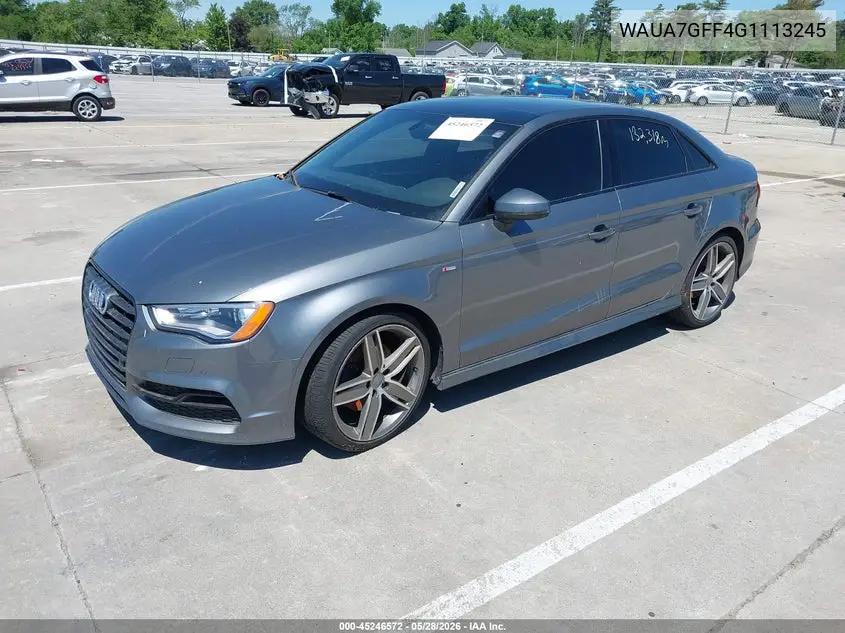 2016 Audi A3 1.8T Premium VIN: WAUA7GFF4G1113245 Lot: 45246572