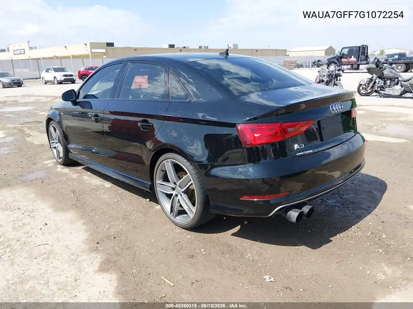 2016 Audi A3 1.8T Premium VIN: WAUA7GFF7G1072254 Lot: 45260315