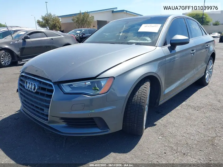 2016 Audi A3 1.8T Premium VIN: WAUA7GFF1G1039976 Lot: 45322053