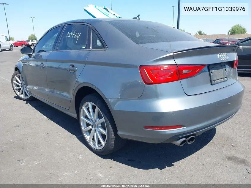 2016 Audi A3 1.8T Premium VIN: WAUA7GFF1G1039976 Lot: 45322053
