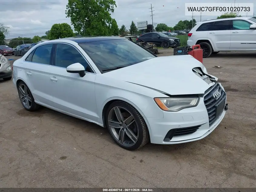 2016 Audi A3 1.8T Premium VIN: WAUC7GFF0G1020733 Lot: 45360714