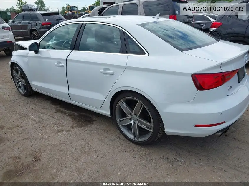 2016 Audi A3 1.8T Premium VIN: WAUC7GFF0G1020733 Lot: 45360714