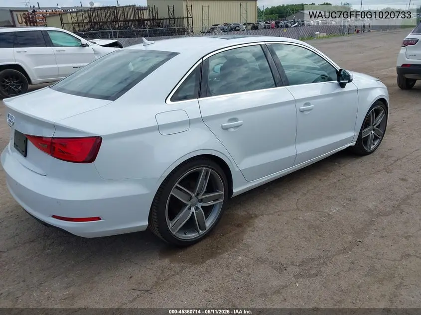 2016 Audi A3 1.8T Premium VIN: WAUC7GFF0G1020733 Lot: 45360714