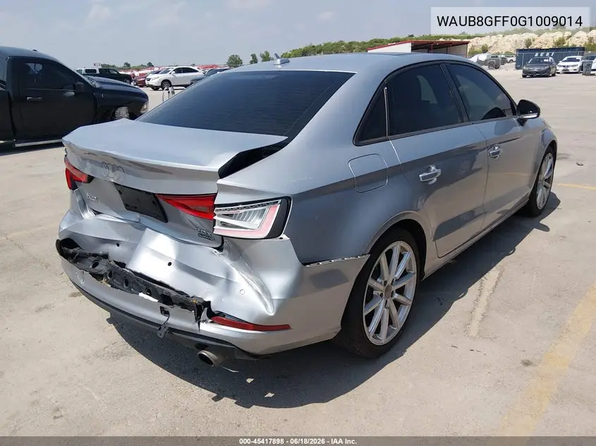 2016 Audi A3 2.0T Premium VIN: WAUB8GFF0G1009014 Lot: 45417898