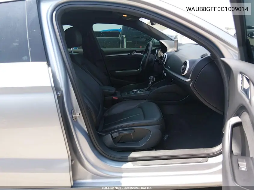 2016 Audi A3 2.0T Premium VIN: WAUB8GFF0G1009014 Lot: 45417898