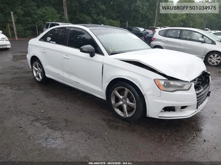 2016 Audi A3 2.0T Premium VIN: WAUB8GFF5G1034975 Lot: 45451576