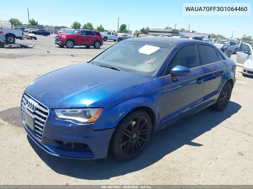 2016 Audi A3 1.8T Premium VIN: WAUA7GFF3G1064460 Lot: 45513822