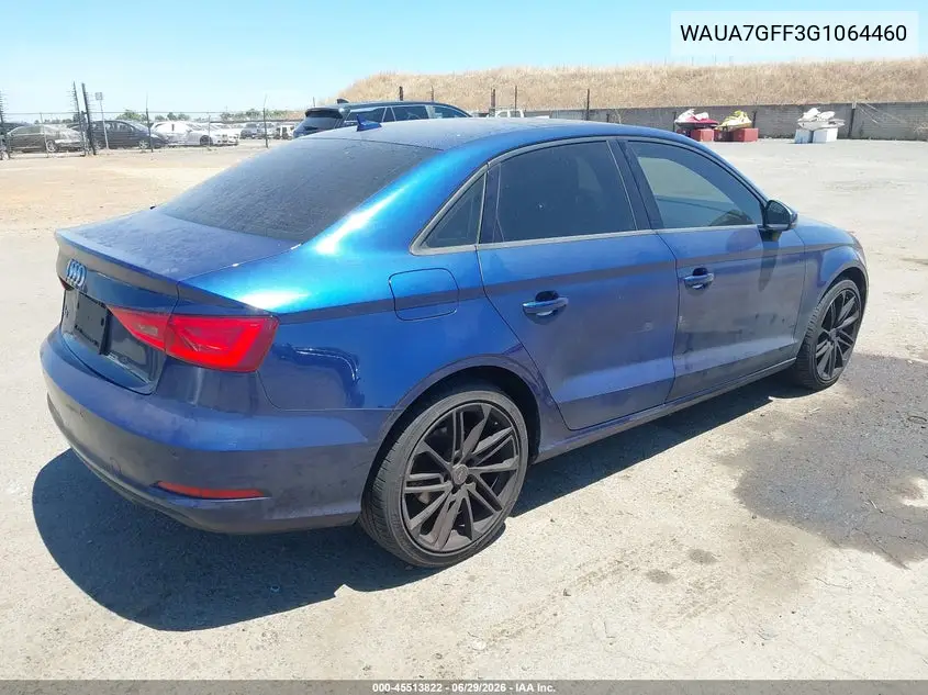 2016 Audi A3 1.8T Premium VIN: WAUA7GFF3G1064460 Lot: 45513822