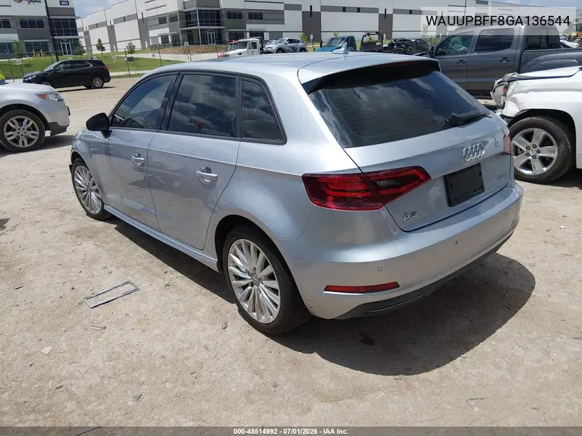 2016 Audi A3 E-Tron 1.4T Premium VIN: WAUUPBFF8GA136544 Lot: 45514992