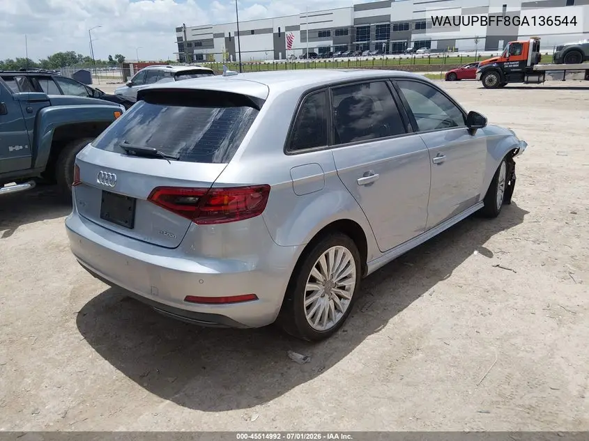 2016 Audi A3 E-Tron 1.4T Premium VIN: WAUUPBFF8GA136544 Lot: 45514992