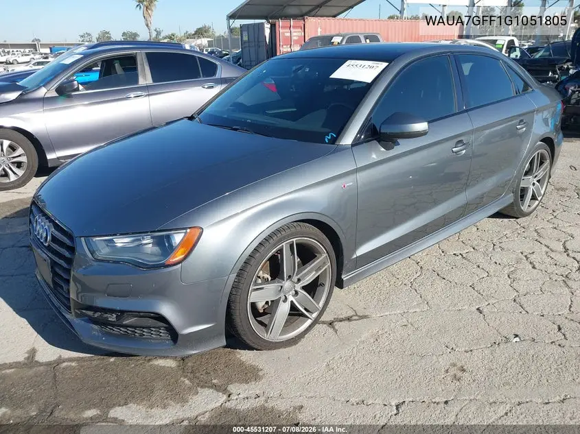 2016 Audi A3 1.8T Premium VIN: WAUA7GFF1G1051805 Lot: 45531207