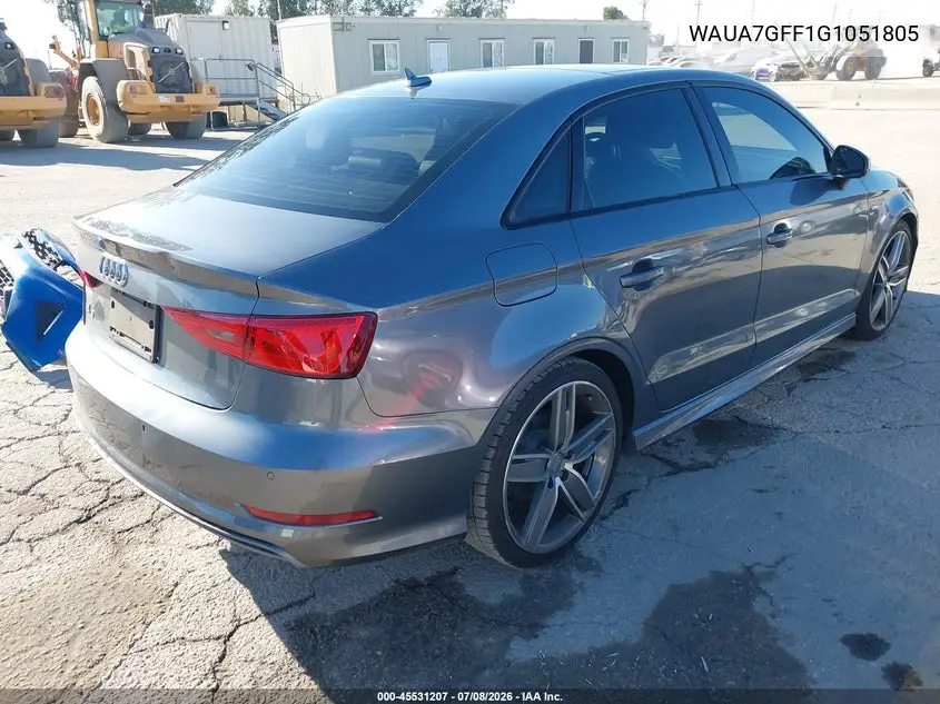 2016 Audi A3 1.8T Premium VIN: WAUA7GFF1G1051805 Lot: 45531207