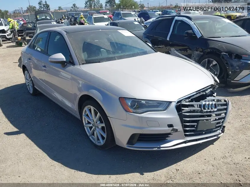 2016 Audi A3 2.0T Premium VIN: WAUB8GFF0G1042479 Lot: 45561439