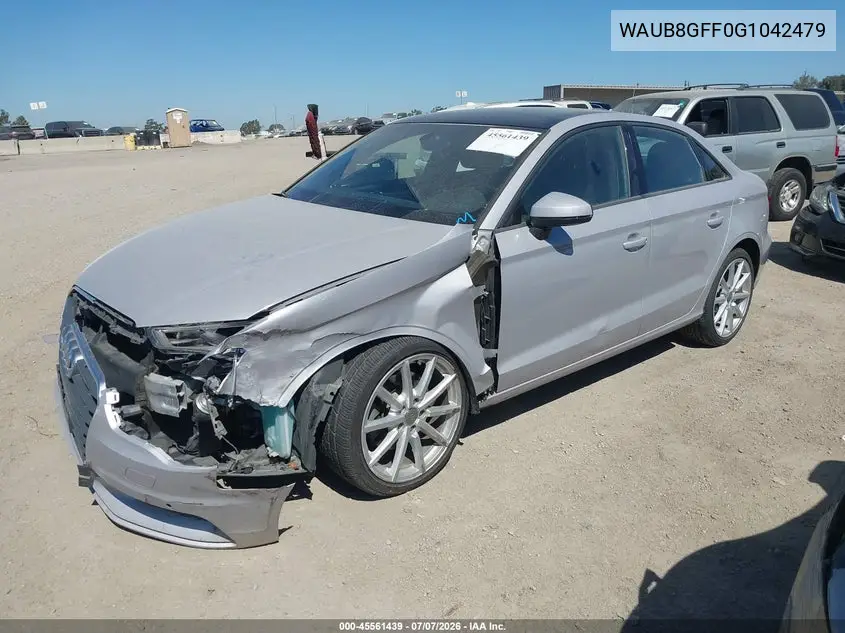 2016 Audi A3 2.0T Premium VIN: WAUB8GFF0G1042479 Lot: 45561439