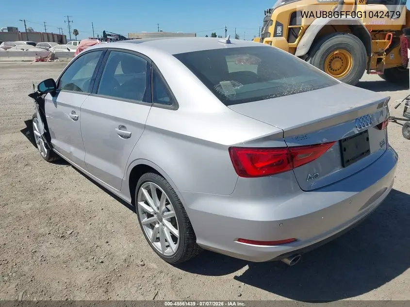 2016 Audi A3 2.0T Premium VIN: WAUB8GFF0G1042479 Lot: 45561439
