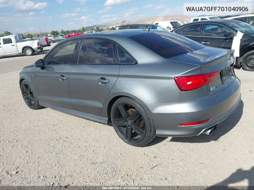 2016 Audi A3 1.8T Premium VIN: WAUA7GFF7G1040906 Lot: 45618983