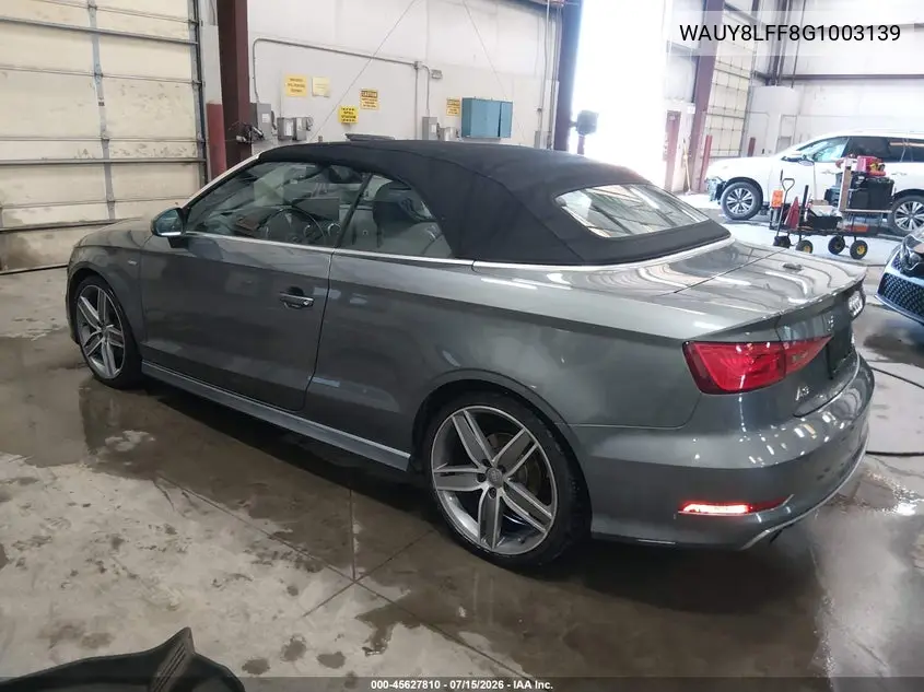 2016 Audi A3 Premium Plus S-Line VIN: WAUY8LFF8G1003139 Lot: 45627810