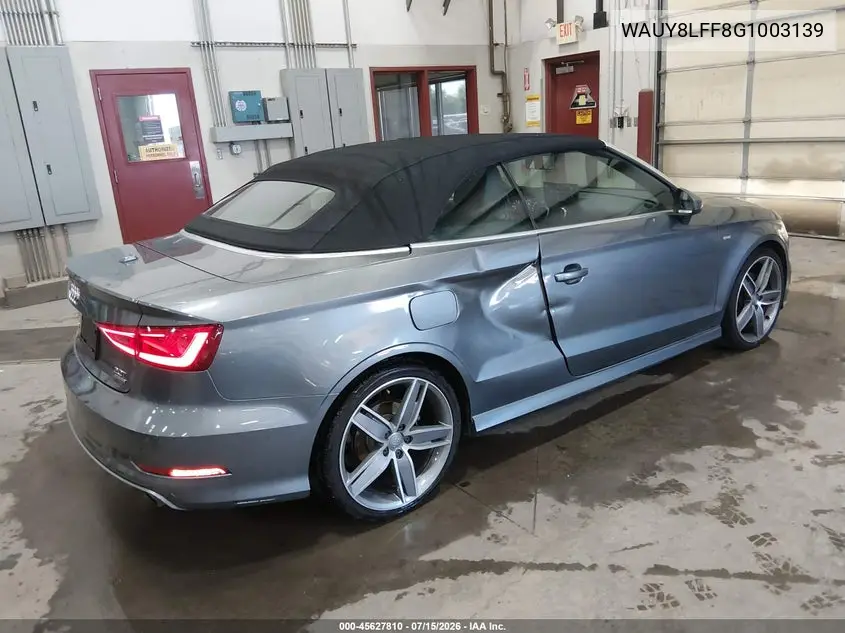 2016 Audi A3 Premium Plus S-Line VIN: WAUY8LFF8G1003139 Lot: 45627810