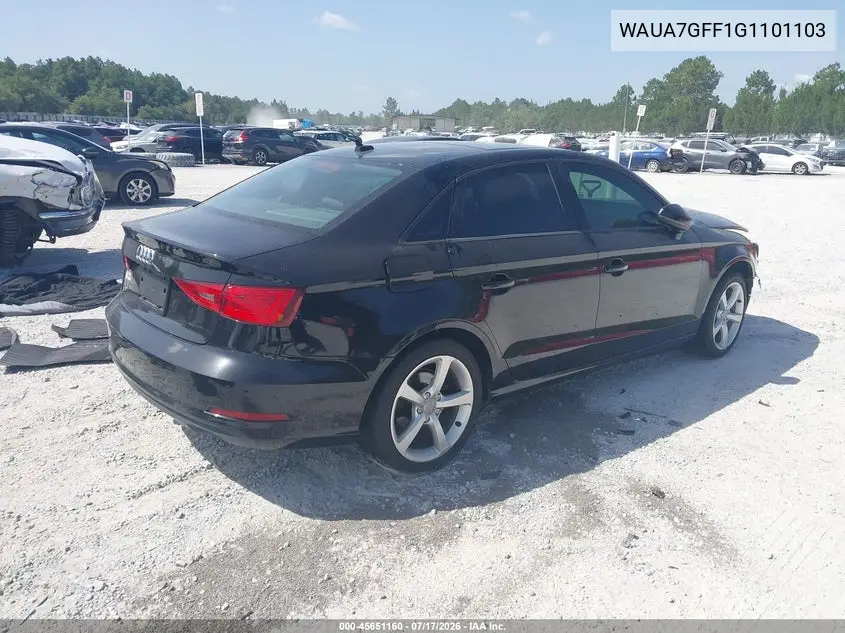 2016 Audi A3 1.8T Premium VIN: WAUA7GFF1G1101103 Lot: 45651160
