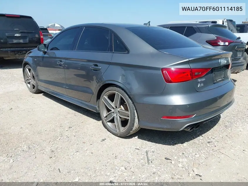 2016 Audi A3 1.8T Premium VIN: WAUA7GFF6G1114185 Lot: 45664764