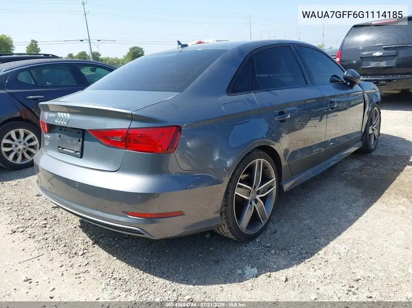 2016 Audi A3 1.8T Premium VIN: WAUA7GFF6G1114185 Lot: 45664764
