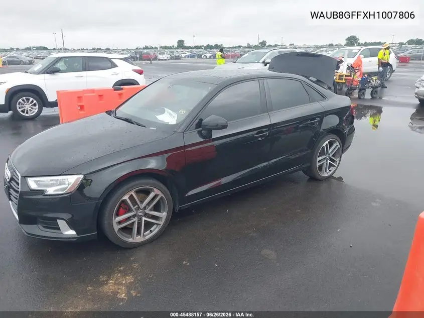 2017 Audi A3 2.0T Premium VIN: WAUB8GFFXH1007806 Lot: 45488157