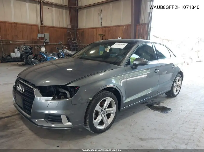 2017 Audi A3 Premium VIN: WAUB8GFF2H1071340 Lot: 45493091