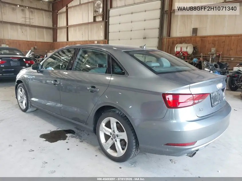 2017 Audi A3 Premium VIN: WAUB8GFF2H1071340 Lot: 45493091