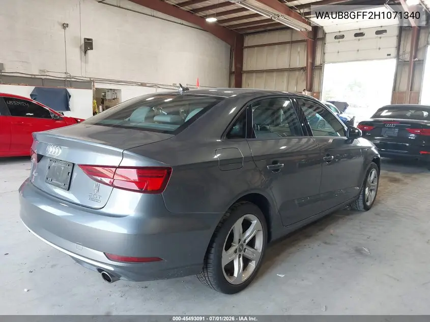 2017 Audi A3 Premium VIN: WAUB8GFF2H1071340 Lot: 45493091