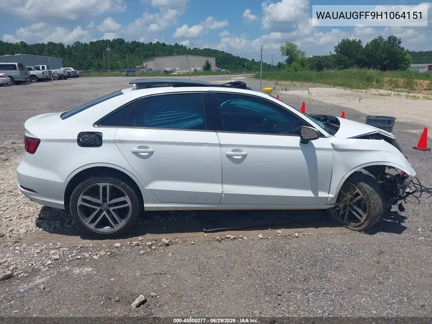 2017 Audi A3 Premium VIN: WAUAUGFF9H1064151 Lot: 45500277