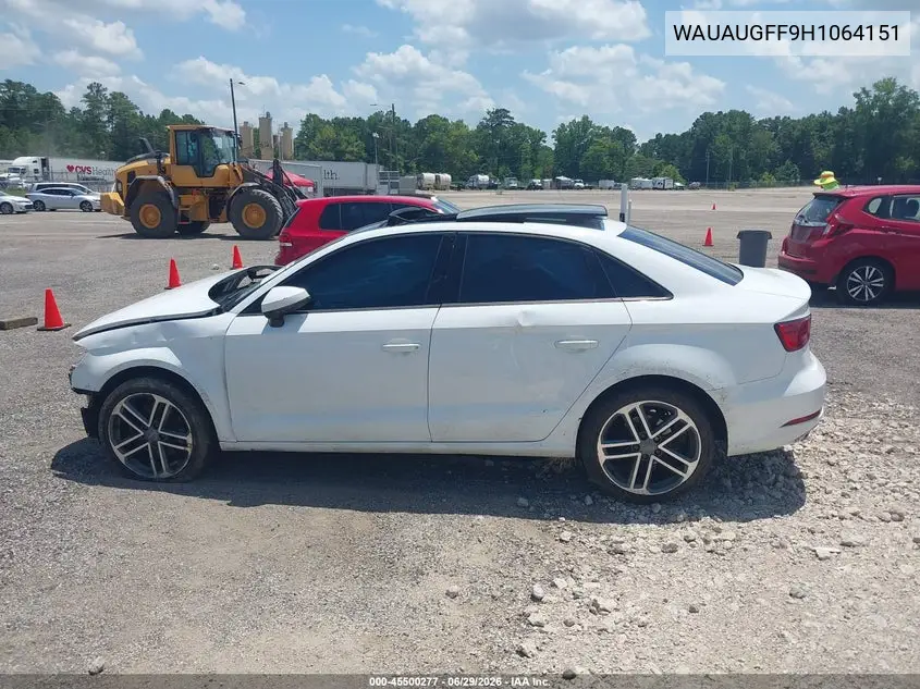2017 Audi A3 Premium VIN: WAUAUGFF9H1064151 Lot: 45500277