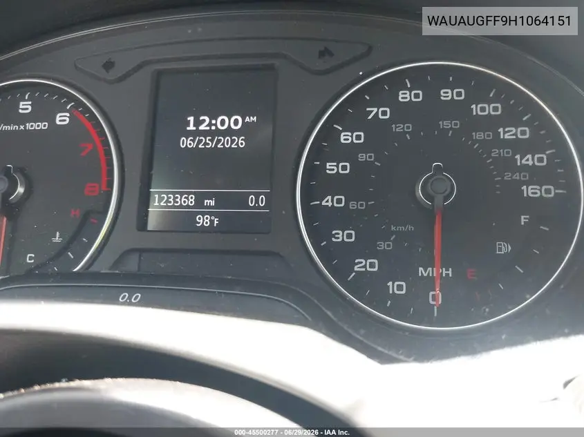2017 Audi A3 Premium VIN: WAUAUGFF9H1064151 Lot: 45500277