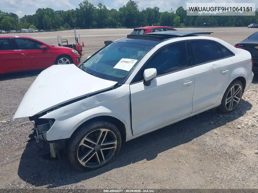 2017 Audi A3 Premium VIN: WAUAUGFF9H1064151 Lot: 45500277