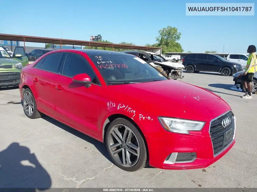 2017 Audi A3 Premium VIN: WAUAUGFF5H1041787 Lot: 45587830