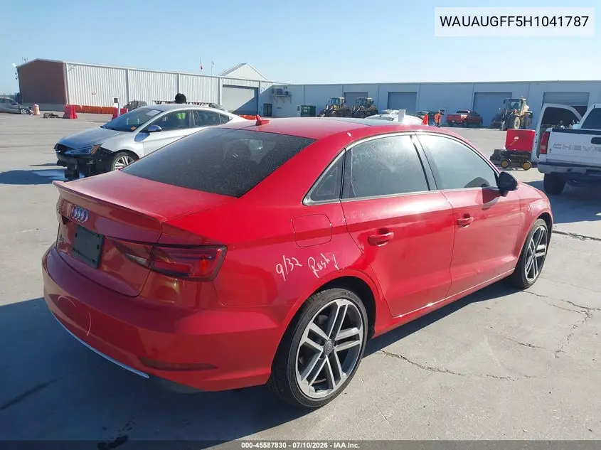 2017 Audi A3 Premium VIN: WAUAUGFF5H1041787 Lot: 45587830
