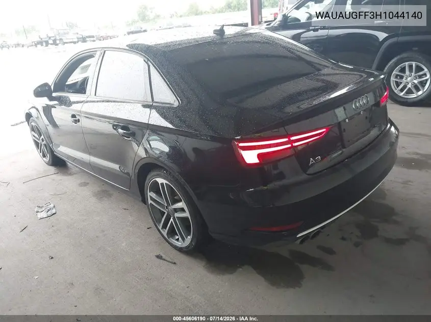 2017 Audi A3 Premium VIN: WAUAUGFF3H1044140 Lot: 45606190