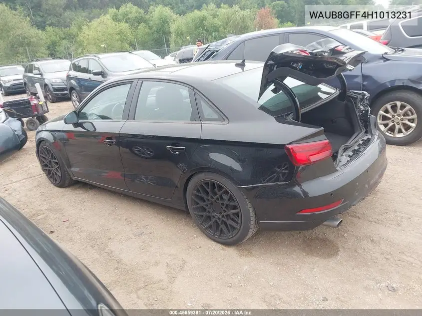 2017 Audi A3 Premium VIN: WAUB8GFF4H1013231 Lot: 45659381