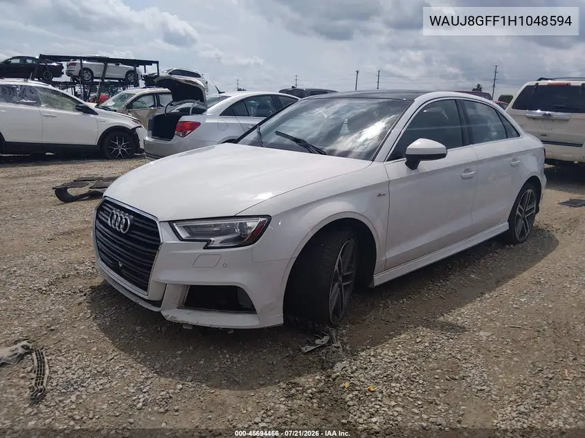 2017 Audi A3 Premium Plus VIN: WAUJ8GFF1H1048594 Lot: 45694466