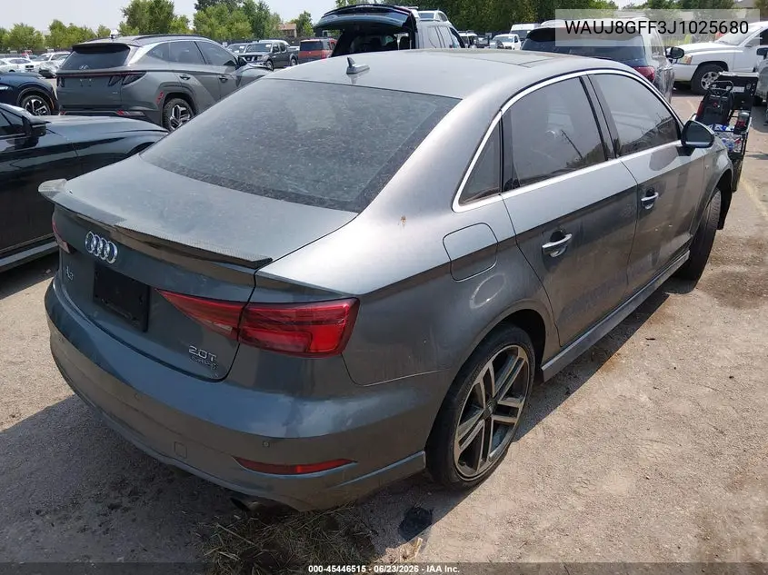 2018 Audi A3 2.0T Premium/2.0T Tech Premium VIN: WAUJ8GFF3J1025680 Lot: 45446515