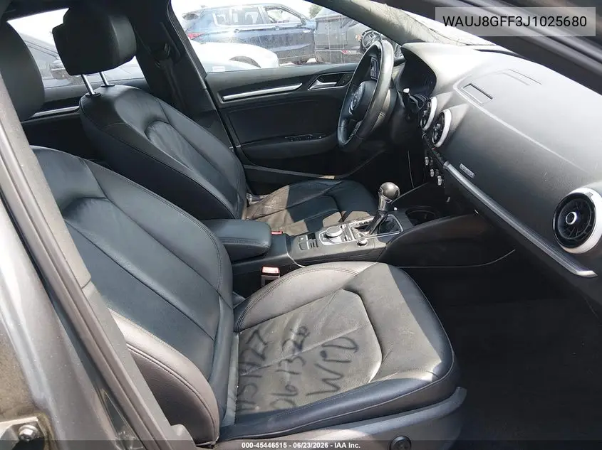 2018 Audi A3 2.0T Premium/2.0T Tech Premium VIN: WAUJ8GFF3J1025680 Lot: 45446515